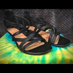 Black Leather Sandals